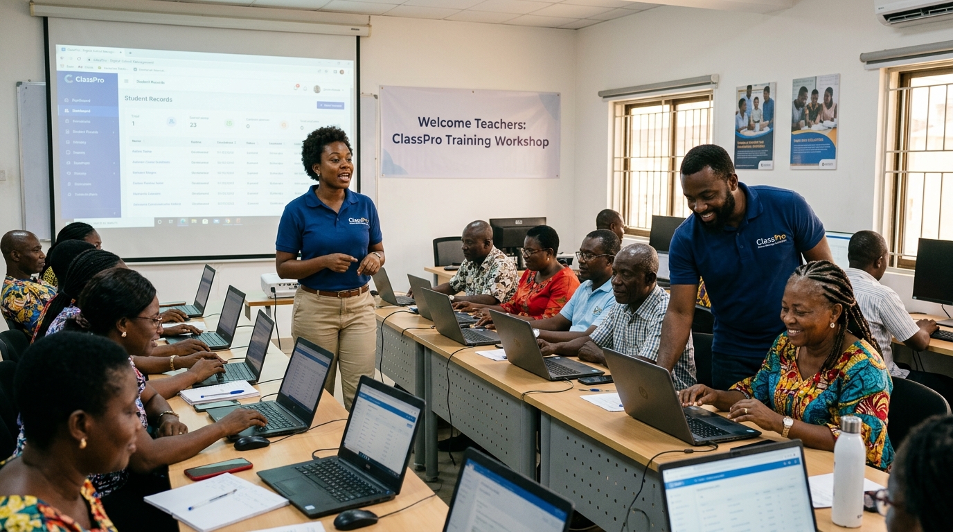 Supporting Teachers Through Digital Readiness: ClassPro School Management System Enhances Technology Adoption in Education